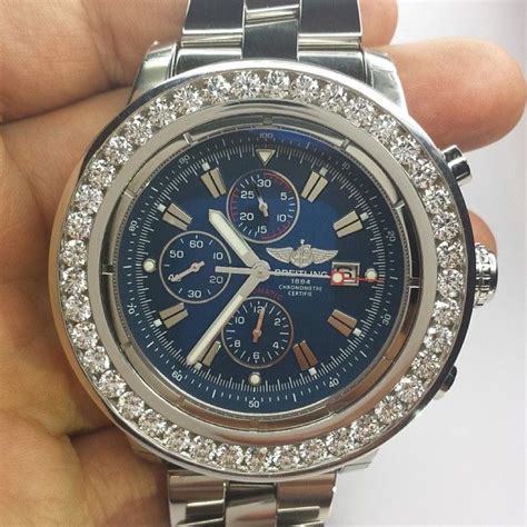 iced out breitling replica